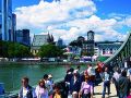 Frankfurt, Eiserner Steg mit Skyline Frankfurt, Eiserner Steg mit Skyline